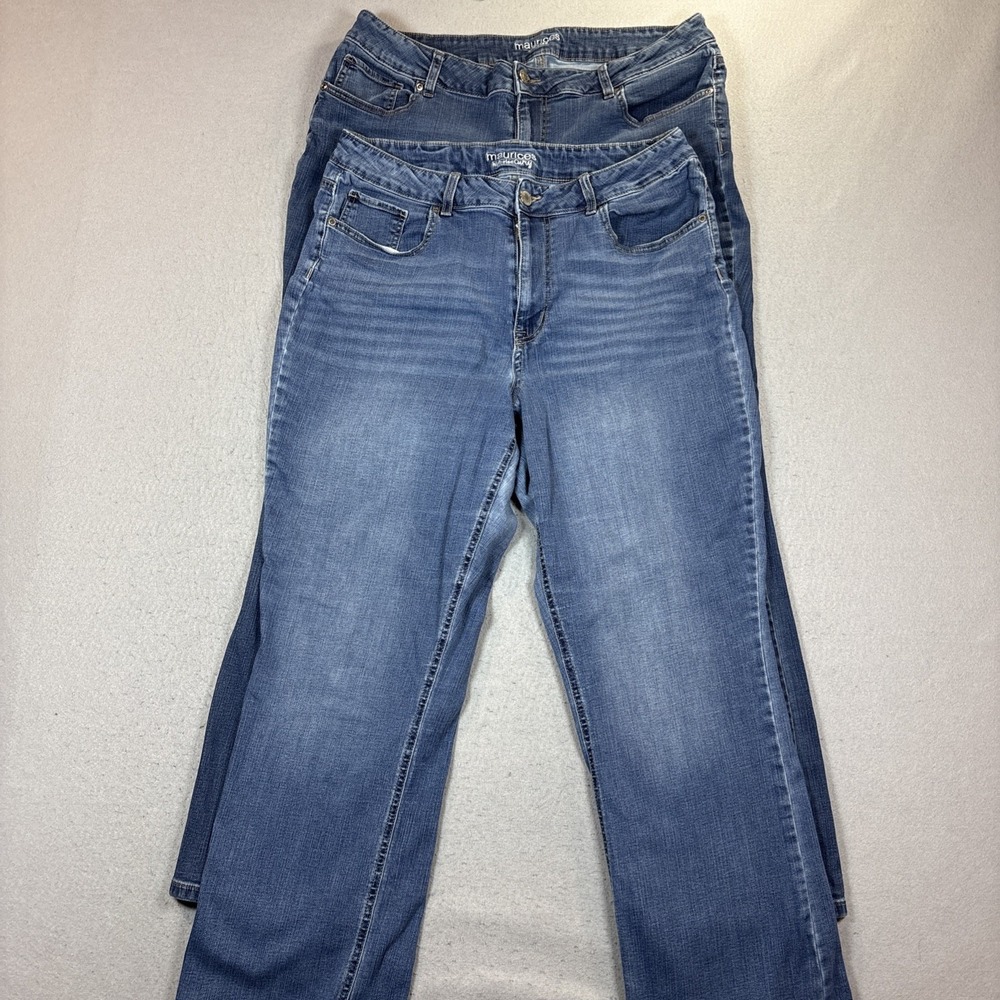 m jeans by maurices High Rise Curvy / 1 Mid Fit Jean Size 18 Long Blue  Lot of 2
